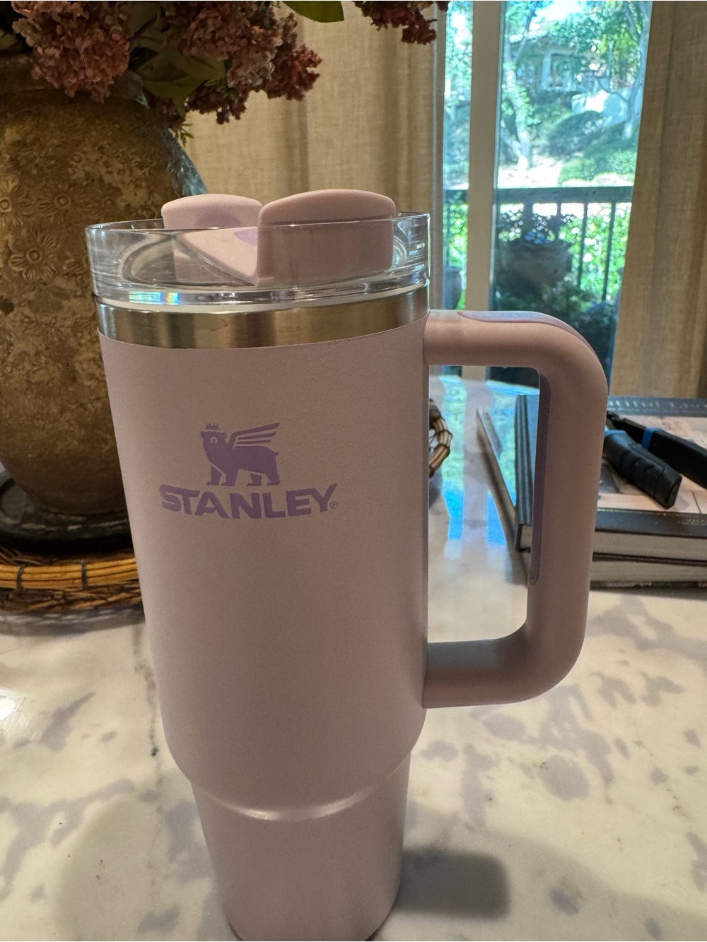 Stanley Lilac Purple Travel Tumbler with Handle 30 oz